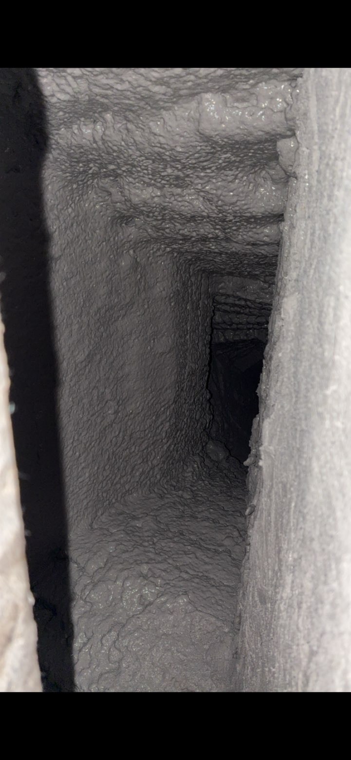 Restored smoke chamber after resurfacing